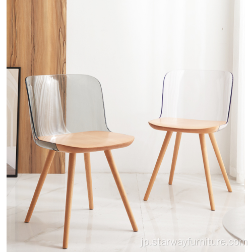 ホットセールオリジナルデザインPCプラスチック製の木材椅子